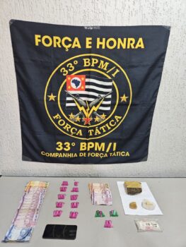 Polícia Militar prende dois durante ação de combate ao tráfico (Foto: O Diário de Barretos)