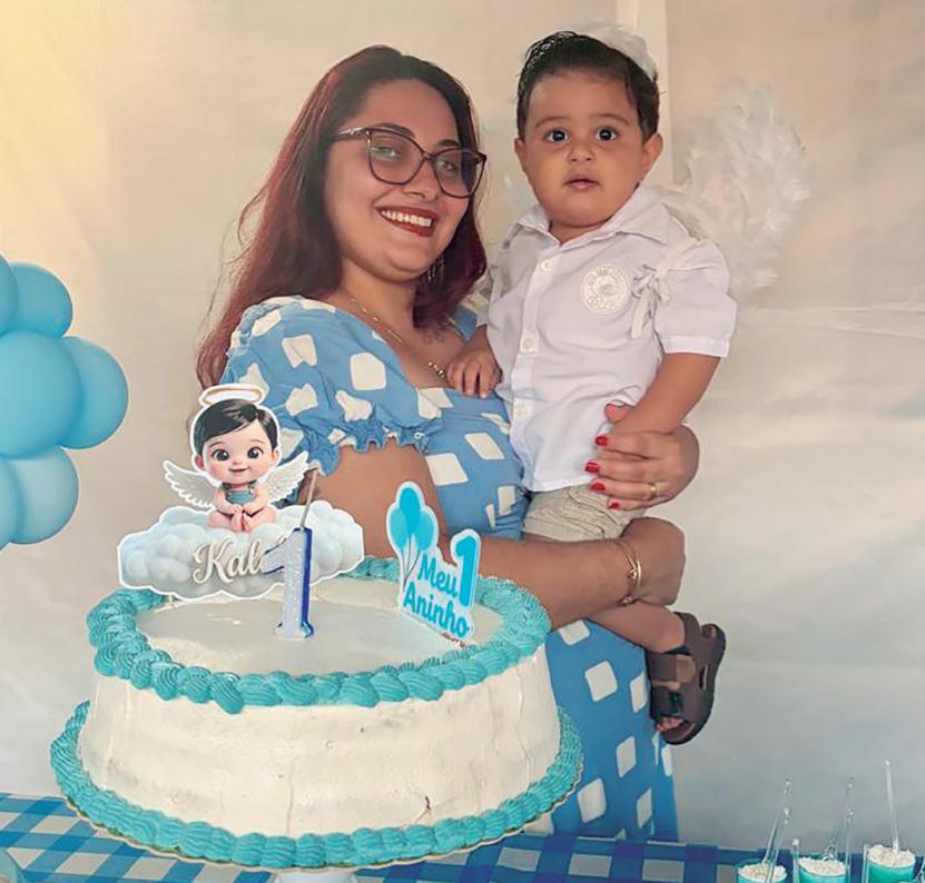 O pequeno Kaleb Quintino celebrou seu primeiro aninho