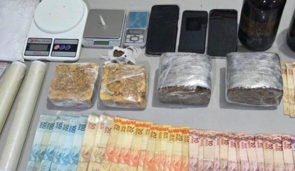 PM detém suspeitos na prática de tráfico e apreende mais de 2kg de drogas (Foto: O Diário de Barretos)