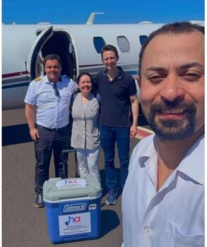 Uma força-tarefa aérea realizada neste domingo (5) viabilizou um transplante de coração.