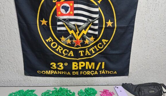 PM detém cinco infratores e apreende cocaína e arma no Luís Spina (Foto: O Diário de Barretos)