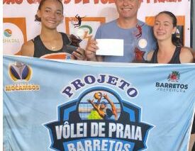 vôlei Em competição realizada na Arena 241 Beach Club, em São Carlos, válida pela 1ª etapa do Circuito da AEA (Associação de Esportes de Areia) de Vôlei de Praia