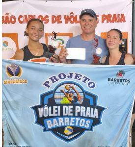 Em competição realizada na Arena 241 Beach Club, em São Carlos, válida pela 1ª etapa do Circuito da AEA (Associação de Esportes de Areia) de Vôlei de Praia