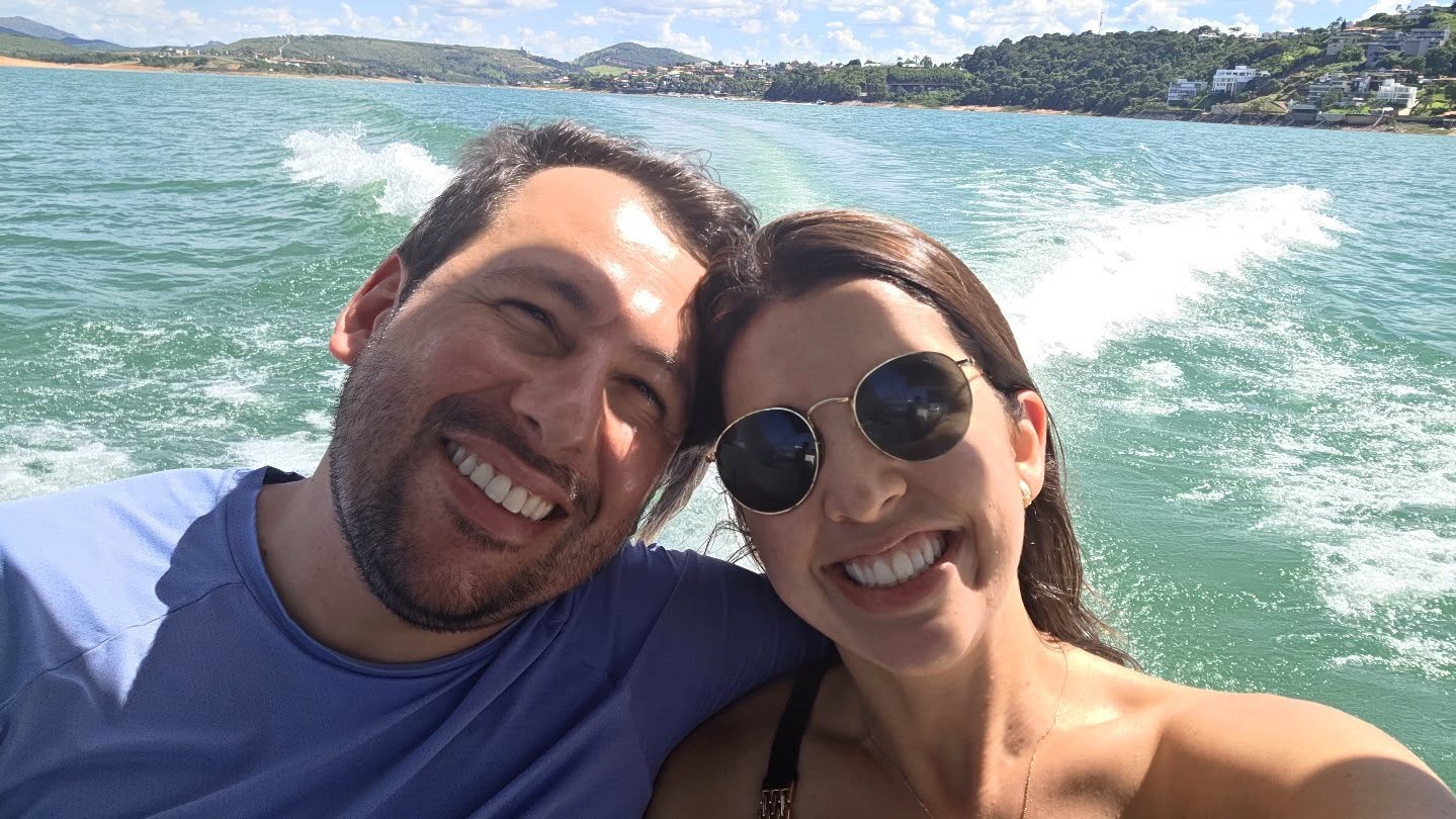 Evandro Lourenço com a Mariana Rodrigues