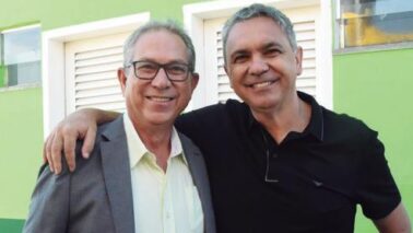 Prefeito Odair Silva e o empresário Renato Reis