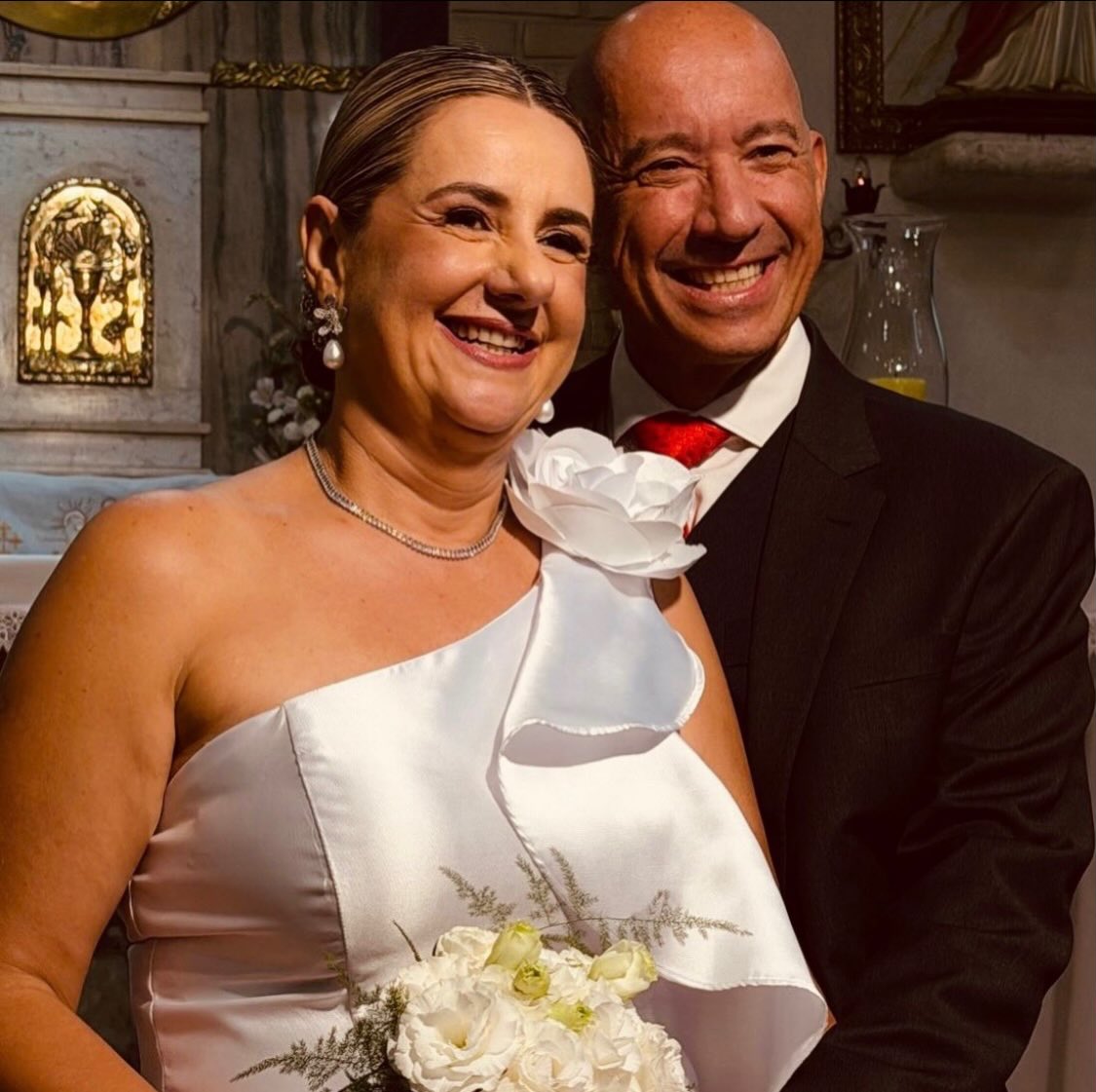 Mário Luiz celebra aniversário ao lado da esposa