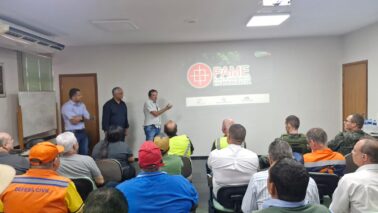 A cidade de Guaíra realizou, na sexta-feira (8), uma reunião do Plano de Auxílio Mútuo em Emergências (PAME), voltado ao combate a incêndios nos canaviais, com a presença de representantes das usinas Colorado, Guaíra e Mandu, além de convidados.