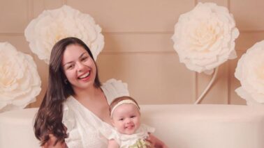 Laís Soares e a filha Melissa Soares