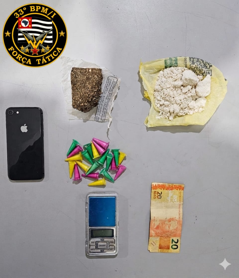 Polícia Militar detém suspeito por tráfico de entorpecente