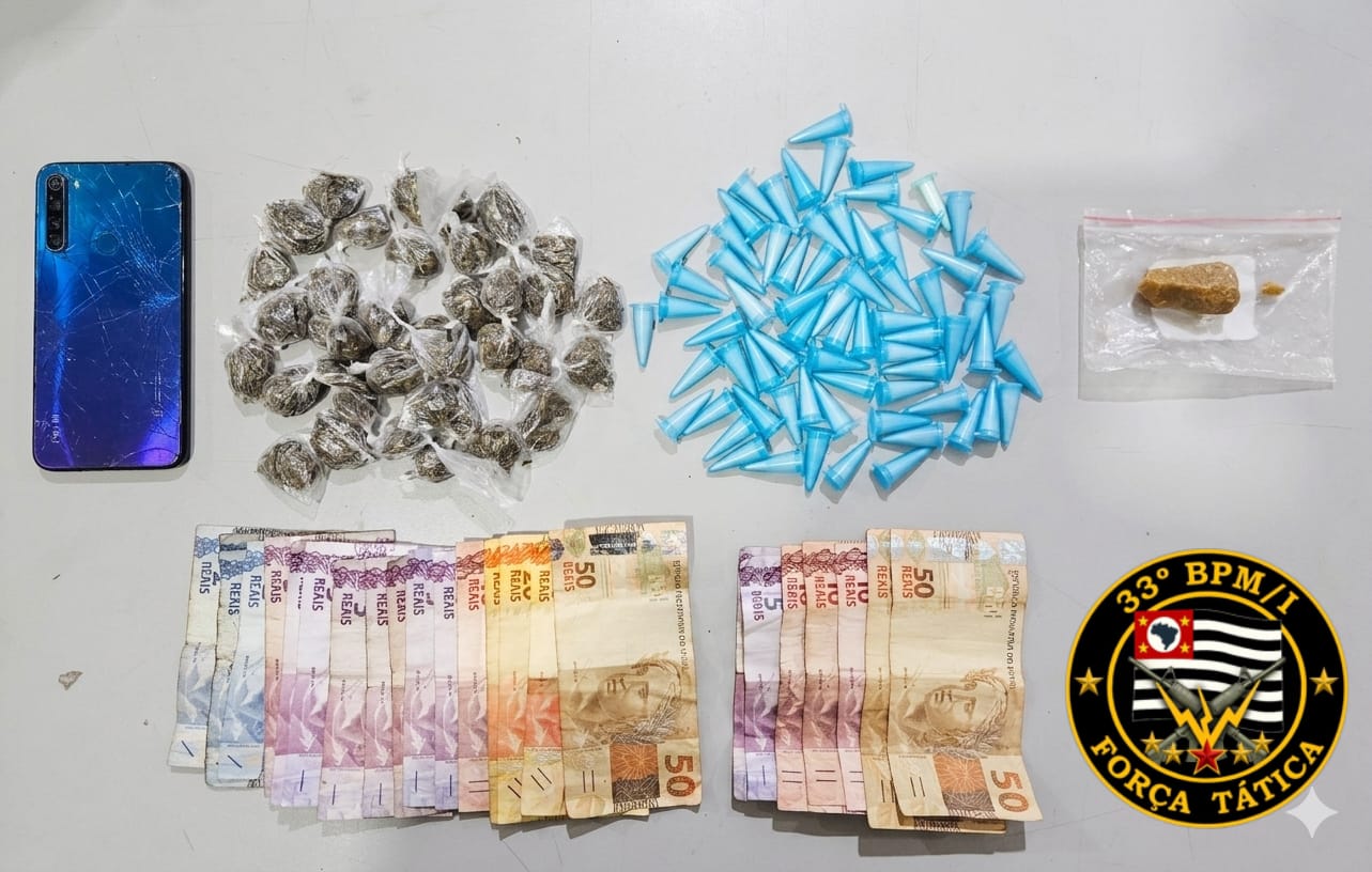 PM surpreende infratores na prática de tráfico no Luís Spina