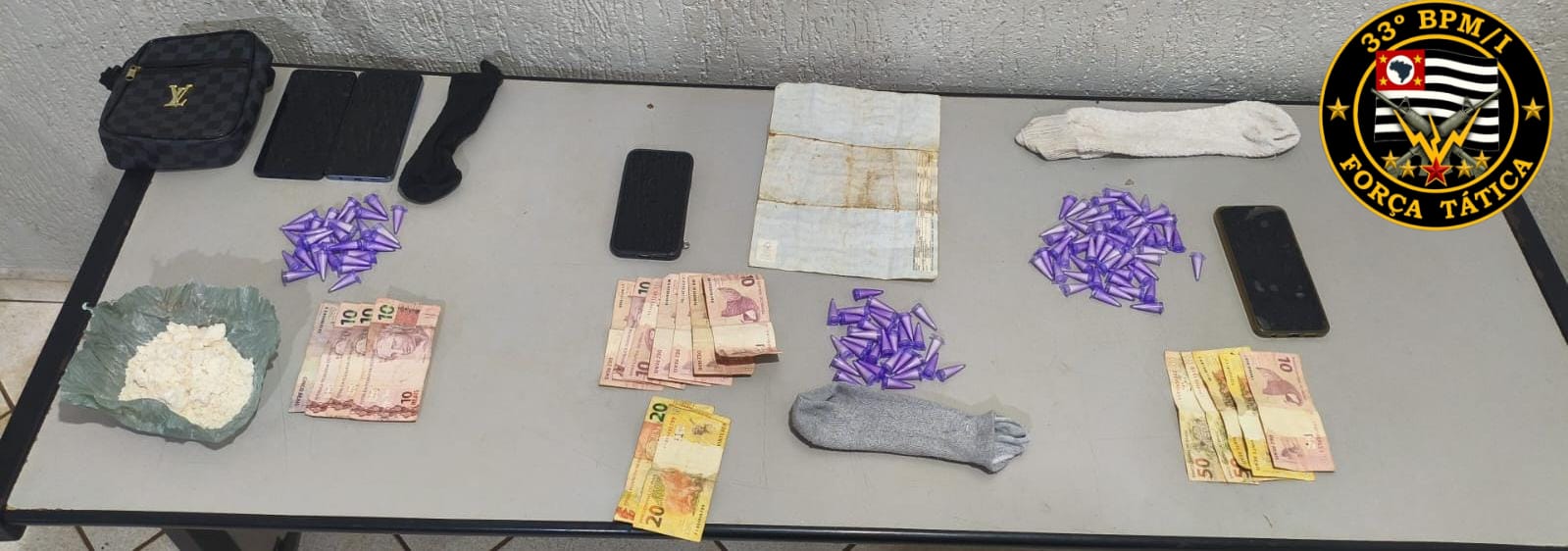 Polícia Militar prende três durante ação de combate ao tráfico