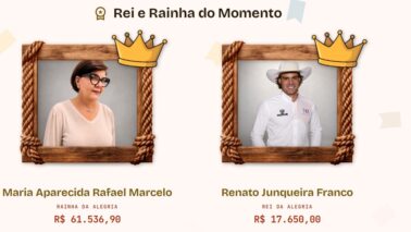 Maria Aparecida e Renato somaram maior arrecadação para Cidade de Maria na noite de segunda-feira (25), na abertura do concurso