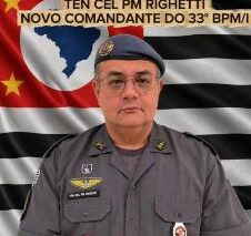 A Seção de Comunicação Social do 33º Batalhão de Polícia Militar do Interior informou que foi publicada no Diário Oficial no dia 25 de maio, a promoção do major Alessandro Roberto Righetti