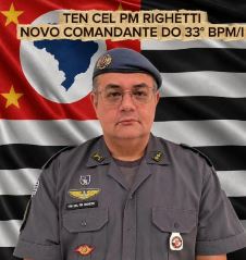 A Seção de Comunicação Social do 33º Batalhão de Polícia Militar do Interior informou que foi publicada no Diário Oficial no dia 25 de maio, a promoção do major Alessandro Roberto Righetti