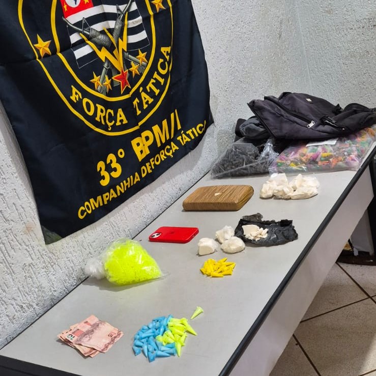 Polícia Militar detém traficante e apreende 1,6 kg de cocaína