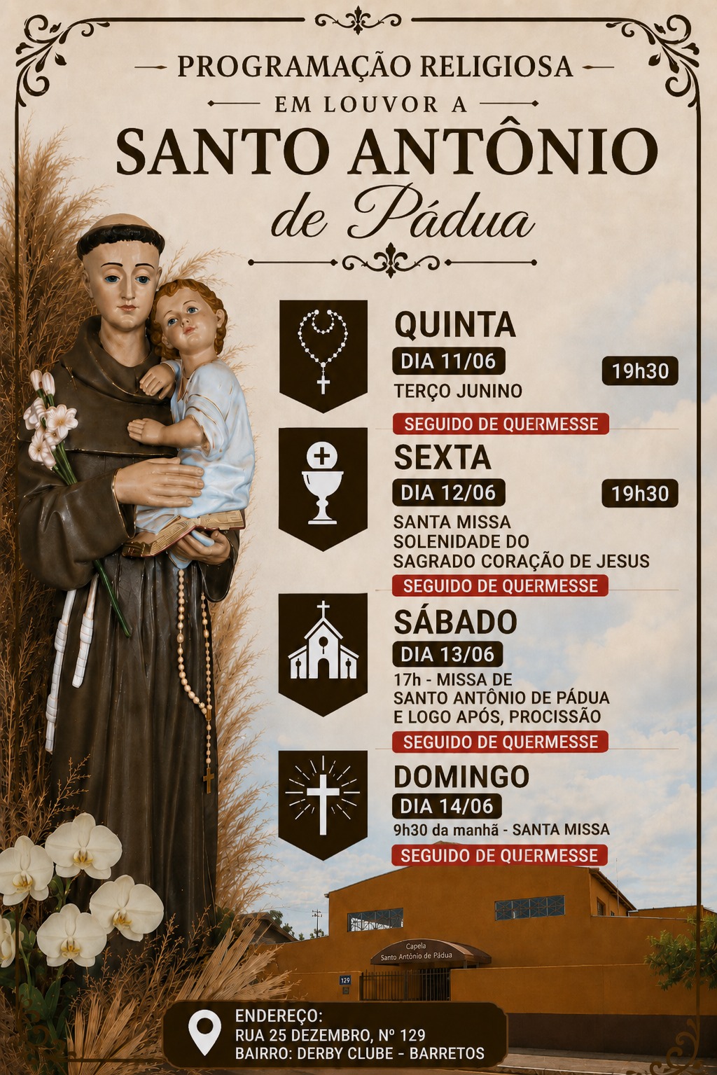 Comunidade do Bom Jesus realiza festa de Santo Antônio