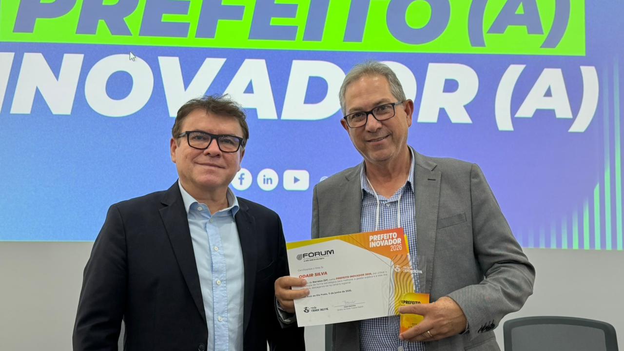 Chefe do executivo recebe reconhecimento como Prefeito Inovador 2026