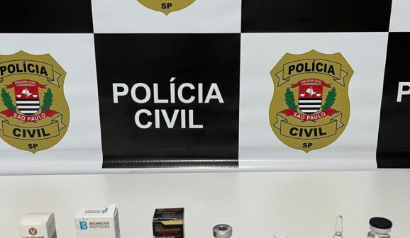 Polícia Civil e Vigilância Sanitária cumprem mandado e apreendem produtos de origem irregular em clínica (Foto: O Diário de Barretos)