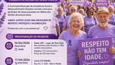 Junho Violeta tem ações contra a violência ao idoso