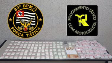 Homem é detido pela PM por tráfico no bairro Pimenta (Foto: O Diário de Barretos)