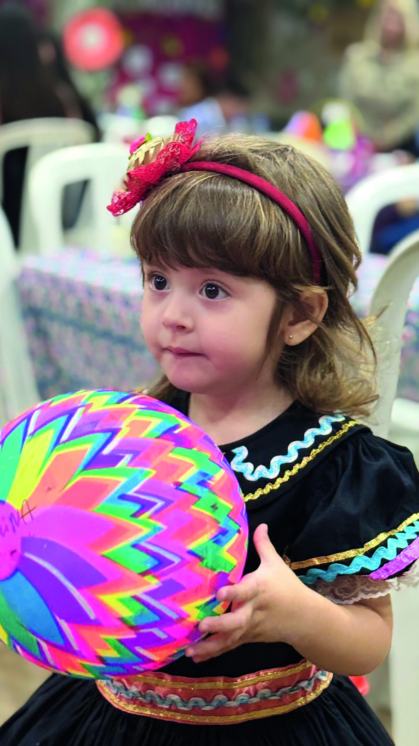 A pequena Angelina viveu a emoção da sua primeira festa junina