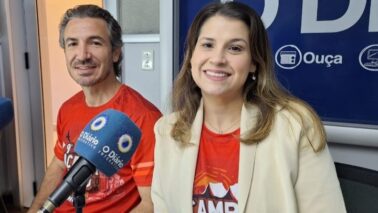 Guilherme Lombardi e Ana Dandara, organizadores do 10º Acampamento Juvenil da Minibasílica