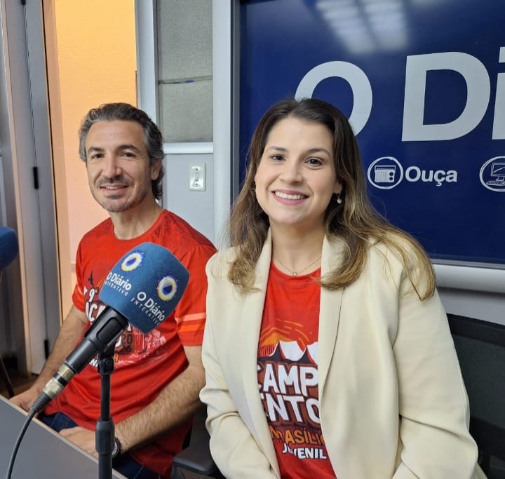 Guilherme Lombardi e Ana Dandara, organizadores do 10º Acampamento Juvenil da Minibasílica