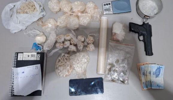 Polícia Militar detém suspeito e apreende mais de meio quilo de drogas (Foto: O Diário de Barretos)