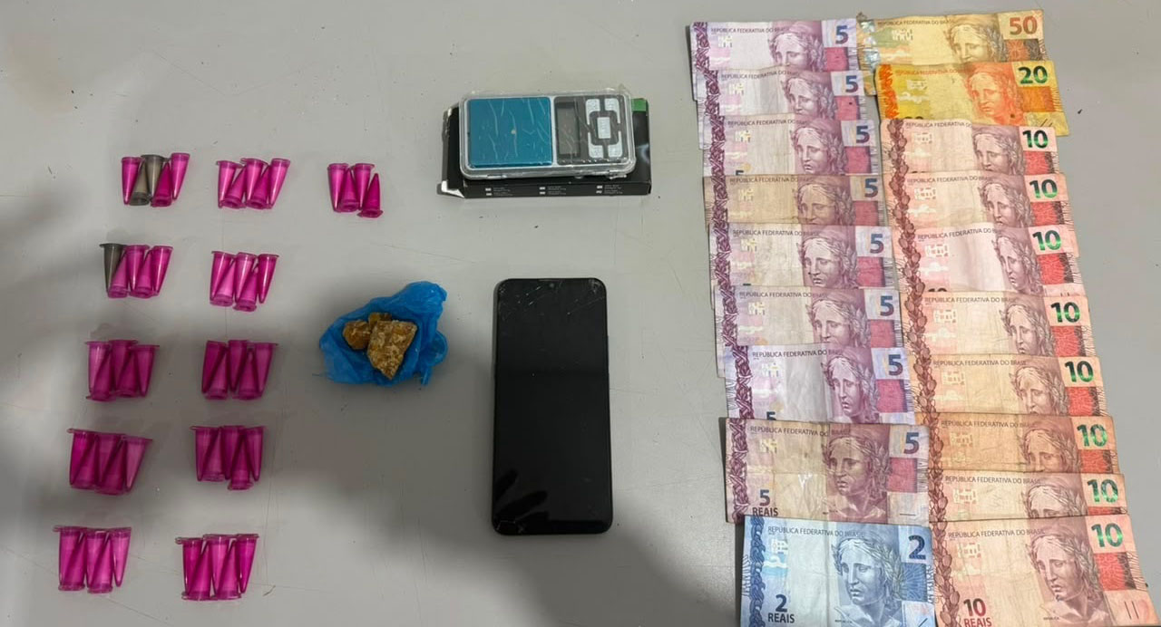Jovem é preso por venda de drogas no bairro Luís Spina