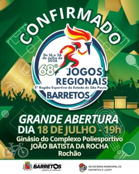 Confirmado: Barretos é oficialmente a sede dos 68º Jogos Regionais