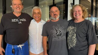 Paulinho Pinduca, Luely e Dudu Flosi estiveram com o acadêmico Luiz Antônio Monteiro
