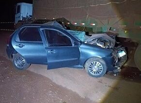 Colisão entre carro e caminhão causa morte de condutor em vicinal (Foto: O Diário de Barretos)