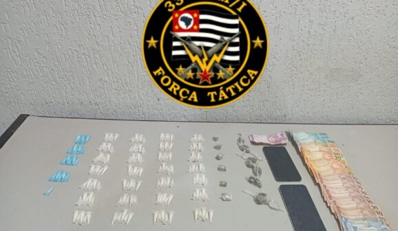Jovem é preso por tráfico de entorpecente no Jardim Arizona (Foto: O Diário de Barretos)
