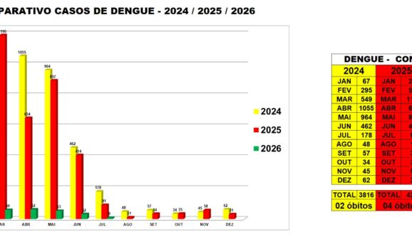 Boletim fecha semana com 1ª morte por dengue 