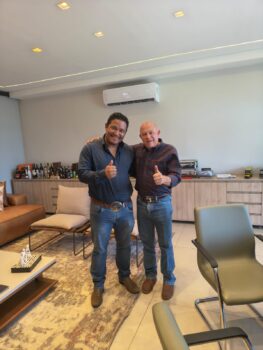 Empresário Anderson e o presidente Jerônimo confirmaram a parceria