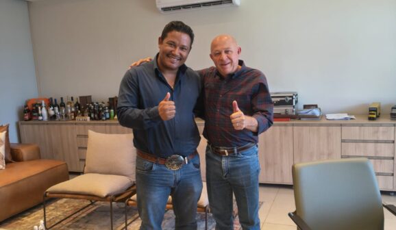 Empresário Anderson e o presidente Jerônimo confirmaram a parceria