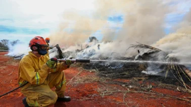 Massa de ar seco e baixa umidade do ar favorecem ocorrências (Foto: Divulgação/Governo de SP)