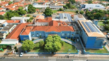 Vista da Santa Casa de Olímpia que terá estrutura ampliada (Foto: Divulgação/Prefeitura de Olímpia)
