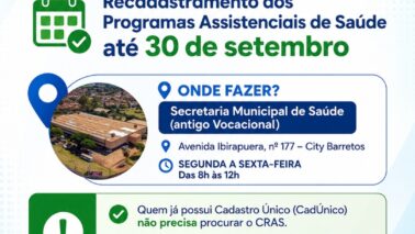 Informações foram divulgadas pela secretaria de Saúde