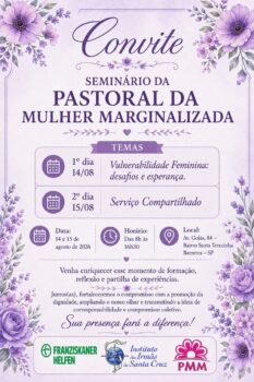Pastoral da Mulher Marginalizada agenda seminário