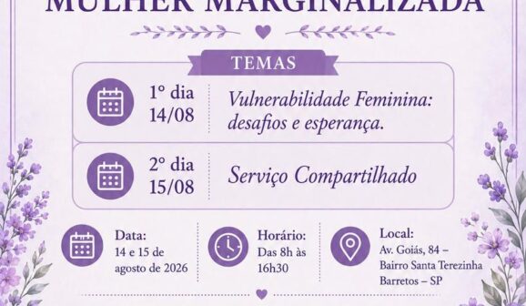 Pastoral da Mulher Marginalizada agenda seminário