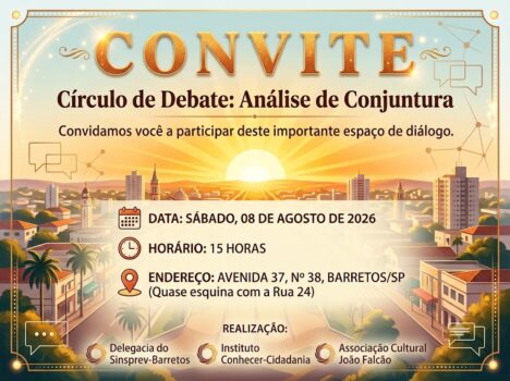 Debate discutirá conjuntura política do país