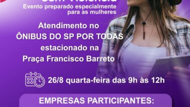 Feirão oferece vagas de emprego com ônibus de serviços na Praça