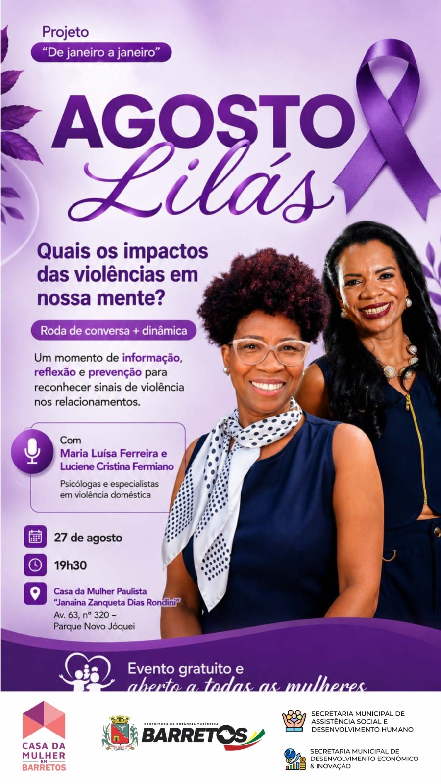 Casa da Mulher promove roda de conversa sobre saúde mental
