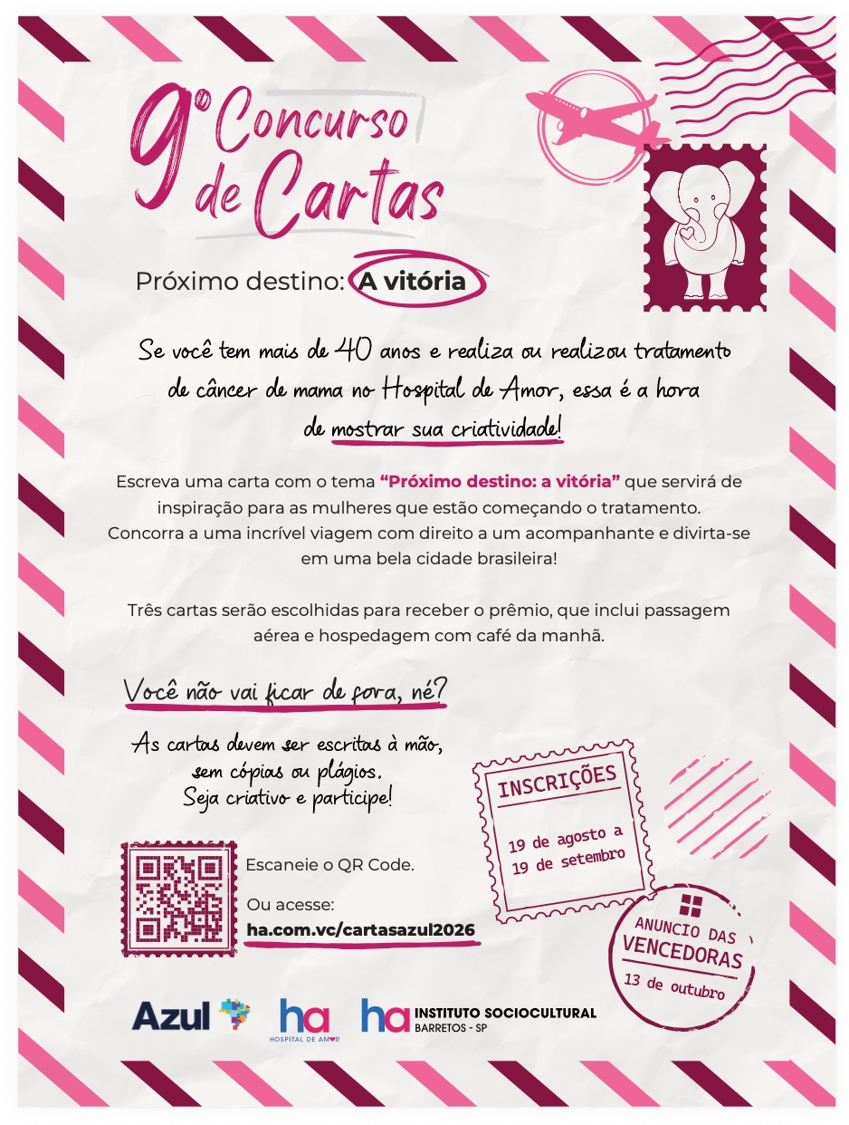 Concurso de cartas recebe inscrições até 19 de setembro