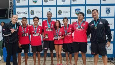 Com seis atletas e dois treinadores do SESI Barretos, as equipes de polo aquático conquistaram importantes resultados no Campeonato Brasileiro Interclubes Sub-14