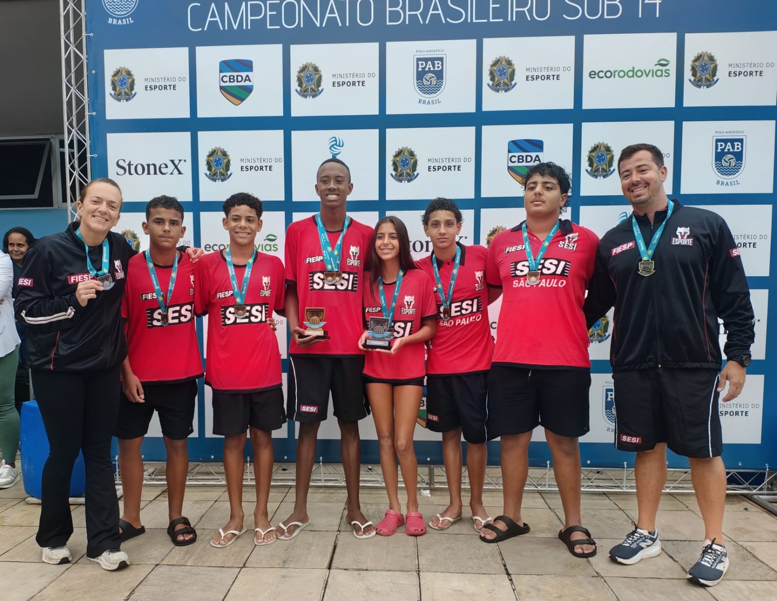 Barretenses participam da conquista do título brasileiro do SESI no polo aquático