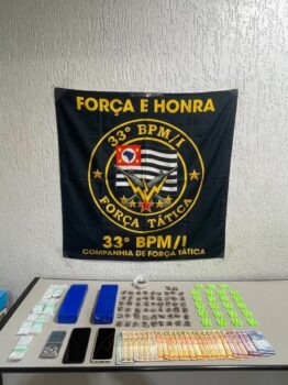 Casal é detido pela PM por tráfico no conjunto Newton Sopa (Foto: O Diário de Barretos)