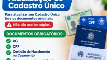 Munícipes com CadÚnico devem realizar atualização cadastral