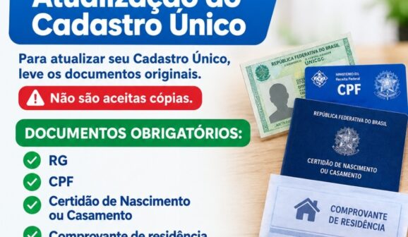 Munícipes com CadÚnico devem realizar atualização cadastral